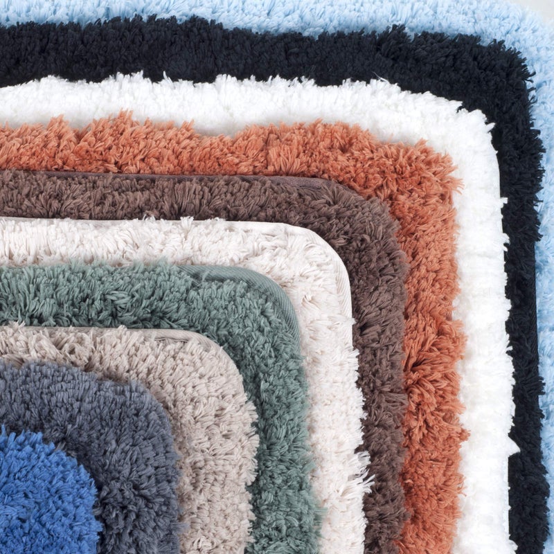 Lavish Home 3-Piece Bathroom Rug Set â€“ Non-Slip Bath Mat Set with Bath Rug, Contour Mat, and Toilet Lid Cover â€“ Machine Washable Mats by Lavish Home (Black) - Image 5